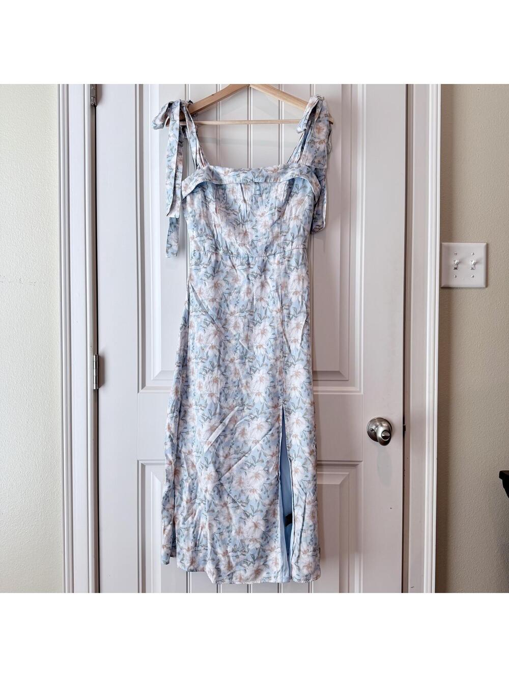 Trixxi Floral Midi Dress with Tie Shoulders Size S
